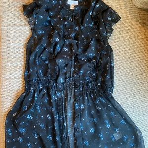 Large, blue floral Kirra blouse